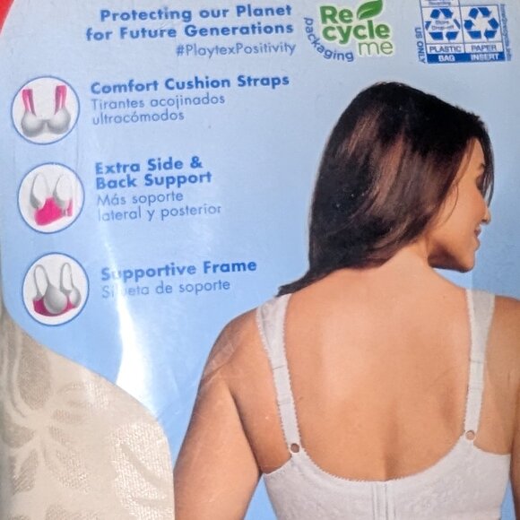 NEW Playtex 18 Hour Bra Womens Size 48DDD - Ultimate Shoulder Comfort - Picture 2 of 5
